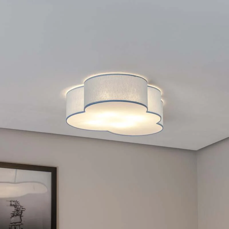 B-Ware Cloud Deckenleuchte Wolke Lampe blau Textil E27 Kinderzimmer Beleuchtung