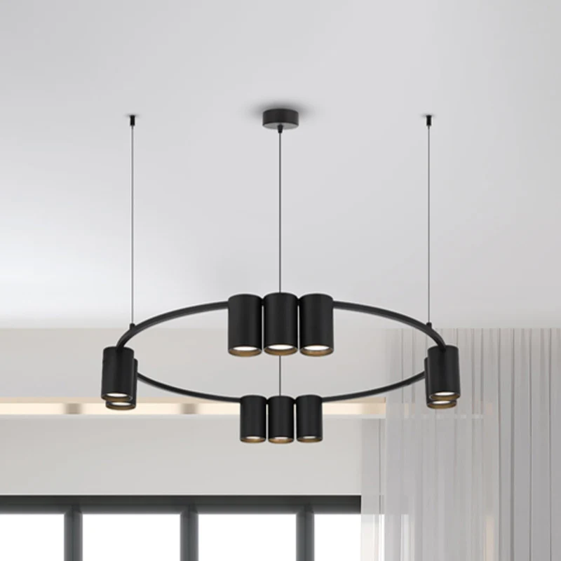 B-Ware Hängeleuchte Pendelleuchte Genesis Aluminium schwarz Lampe Leuchte 60 cm