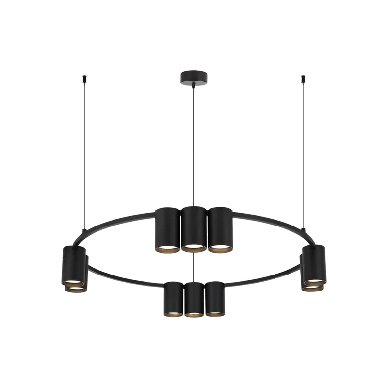B-Ware Hängeleuchte Pendelleuchte Genesis Aluminium schwarz Lampe Leuchte 60 cm