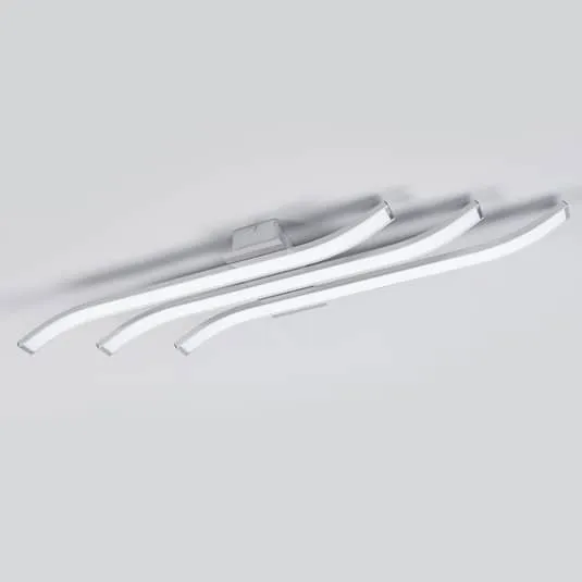 B-Ware Euluna LED-Deckenlampe Largo Deckenlampe Deko-Deckenlicht LED 3-flg 83 cm alu