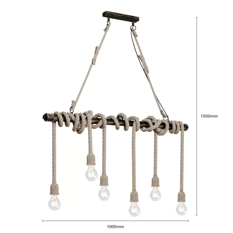 B-Ware Lindby Hajo Pendellampe sechsflammig Tauseil Pendelleuchte Lampe Leuchte Spot