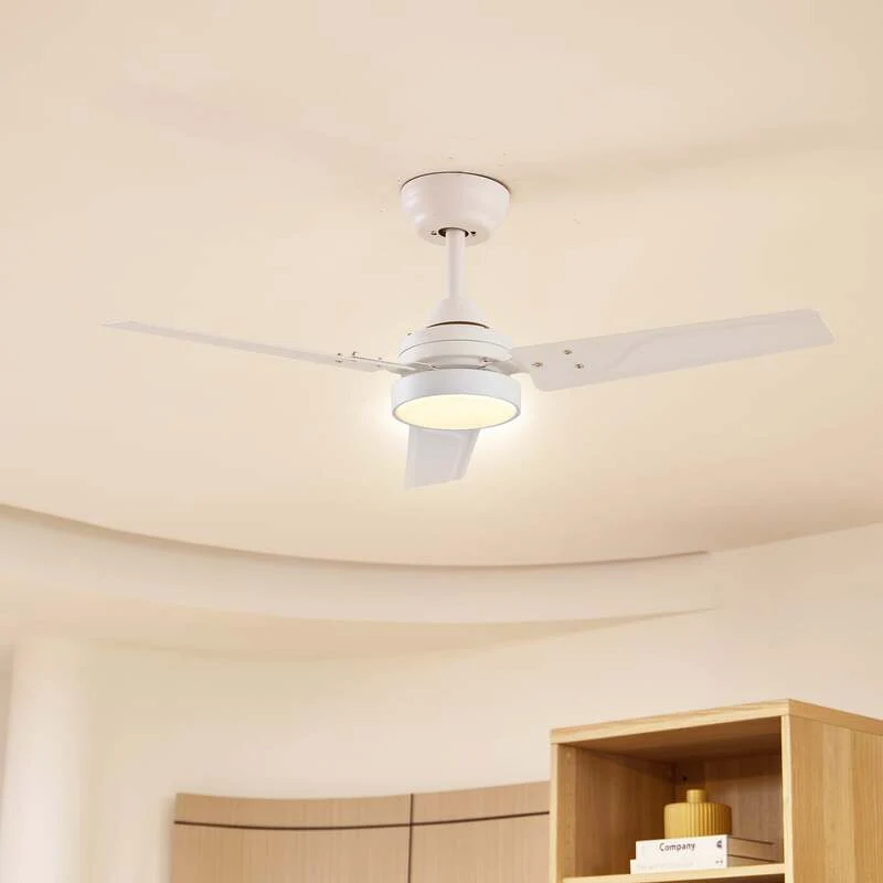 B-Ware Lindby LED-Deckenventilator Aerallo weiß CCT leise 105 cm 18 W Fernbedienung