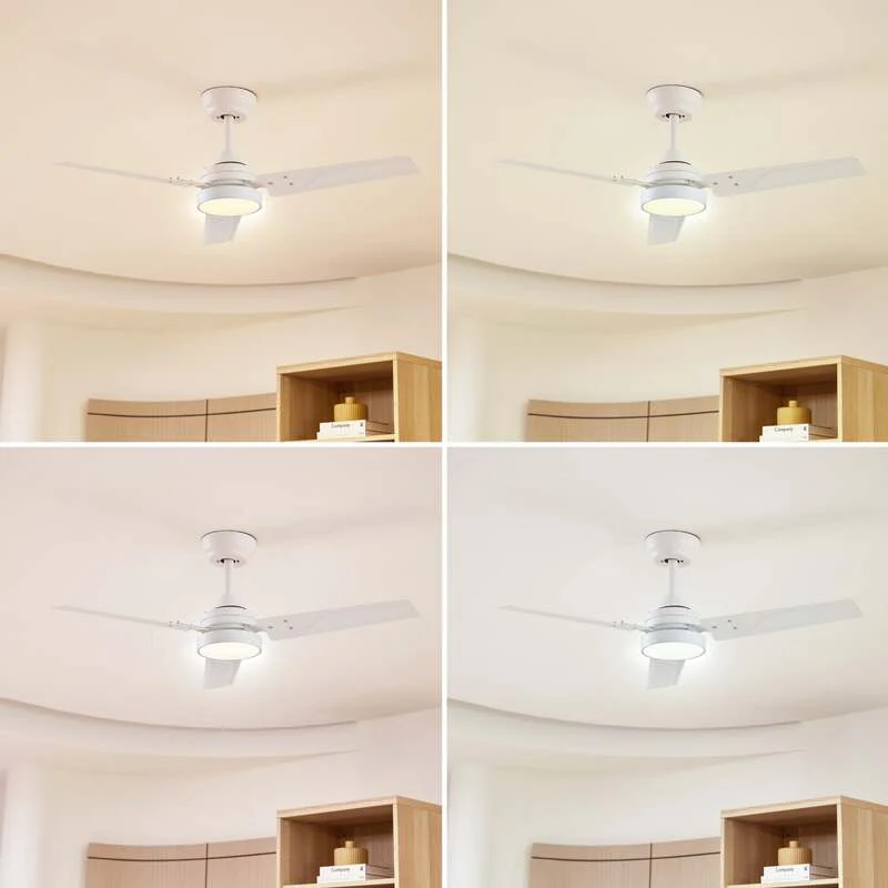 B-Ware Lindby LED-Deckenventilator Aerallo weiß CCT leise 105 cm 18 W Fernbedienung