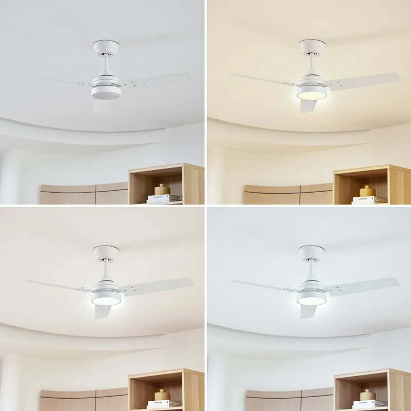 B-Ware Lindby LED-Deckenventilator Aerallo weiß CCT leise 105 cm 18 W Fernbedienung