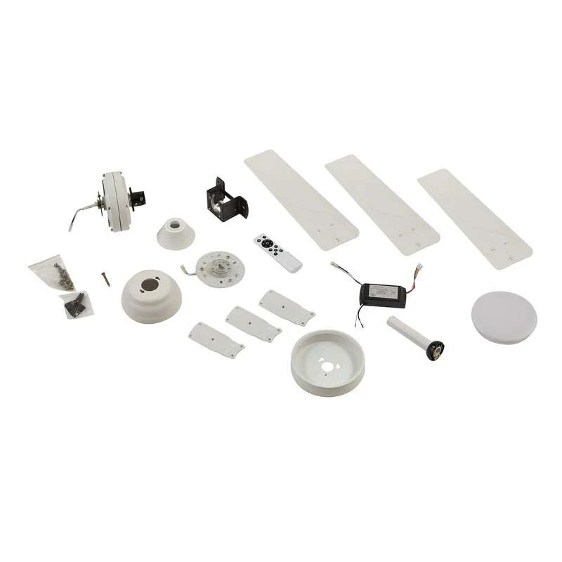 B-Ware Lindby LED-Deckenventilator Aerallo weiß CCT leise 105 cm 18 W Fernbedienung