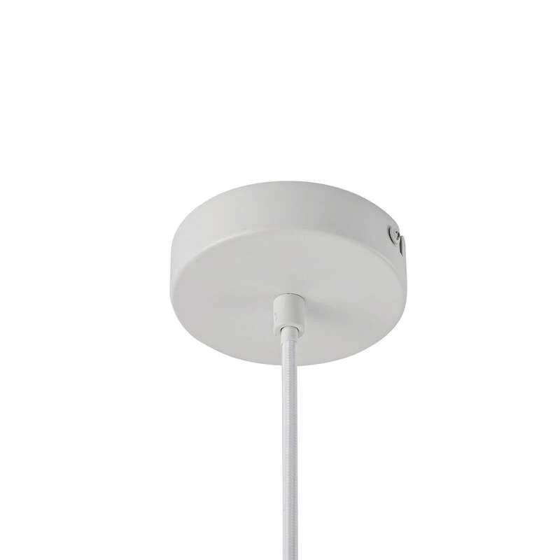 B-Ware Lindby Hängeleuchte Pendelampe Helin weiß Textil Ø 70 cm 3 x E27 LED Leuchte