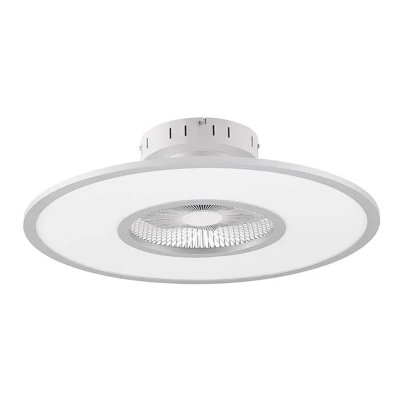 B-Ware Lindby Deckenventilator Romea LED Ventilator Lampe dimmbar silber Ø60cm 16,5cm