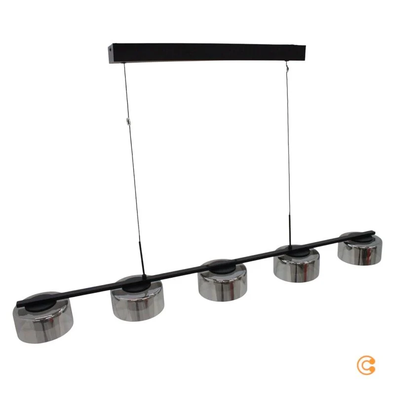 B-Ware Paul Neuhaus Pendelleuchte Hängelampe LED Rika Glas Schwarz dimmbar