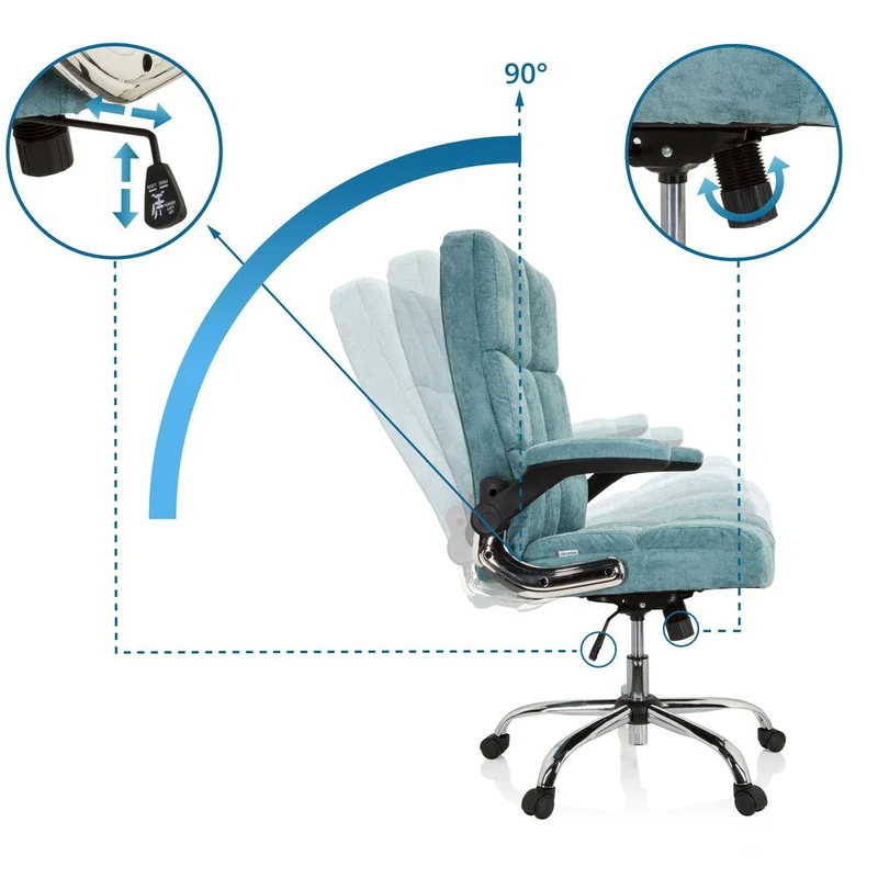 B-Ware Schreibtisch Bürostuhl Chefsessel RELAX WD 100 Drehstuhl blau/mint SIEHE TEXT
