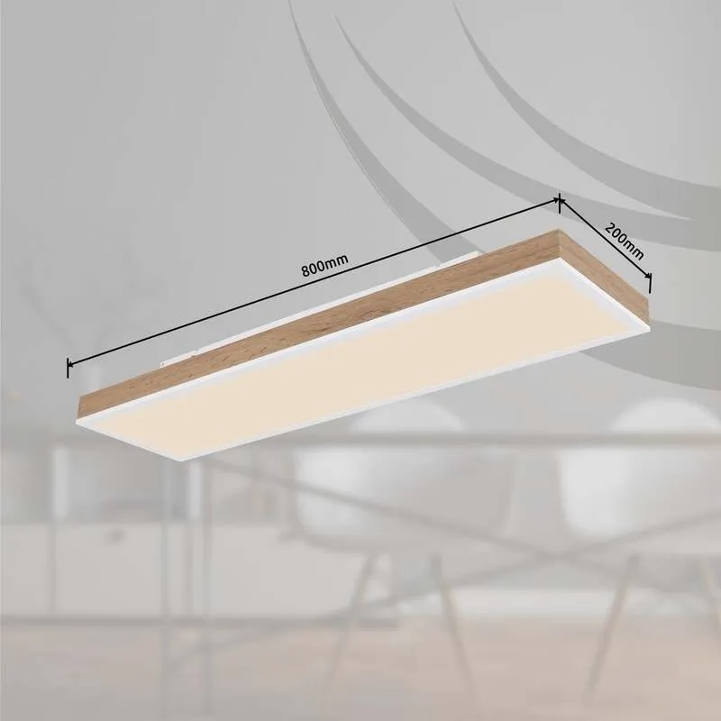 B-Ware Globo Deckenleuchte Deckenlampe LED Holz dunkel CCT Leuchtmittel inklusive Dimme
