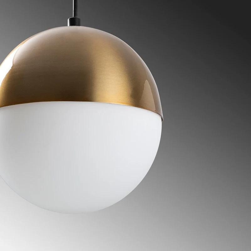 B-Ware Hängeleuchte Bastos 2101 Pendelleuchte Opalglas Gold Antik Ø 20 cm E27 LED Lampe