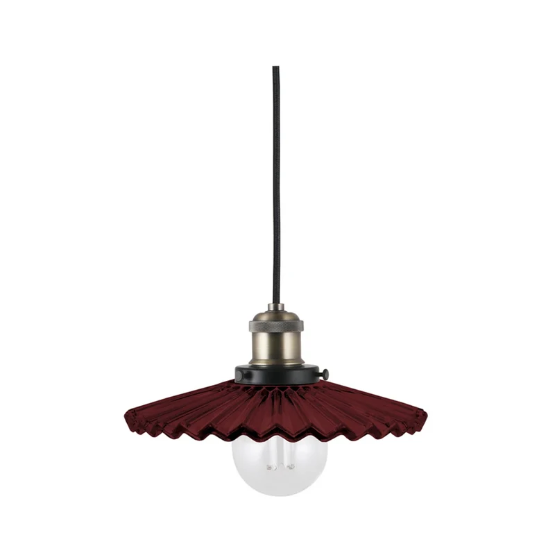 B-Ware Globen Lighting Pendelleuchte Hängelampe COBBLER Glas Metall Rot E27 LED Ø 25 cm
