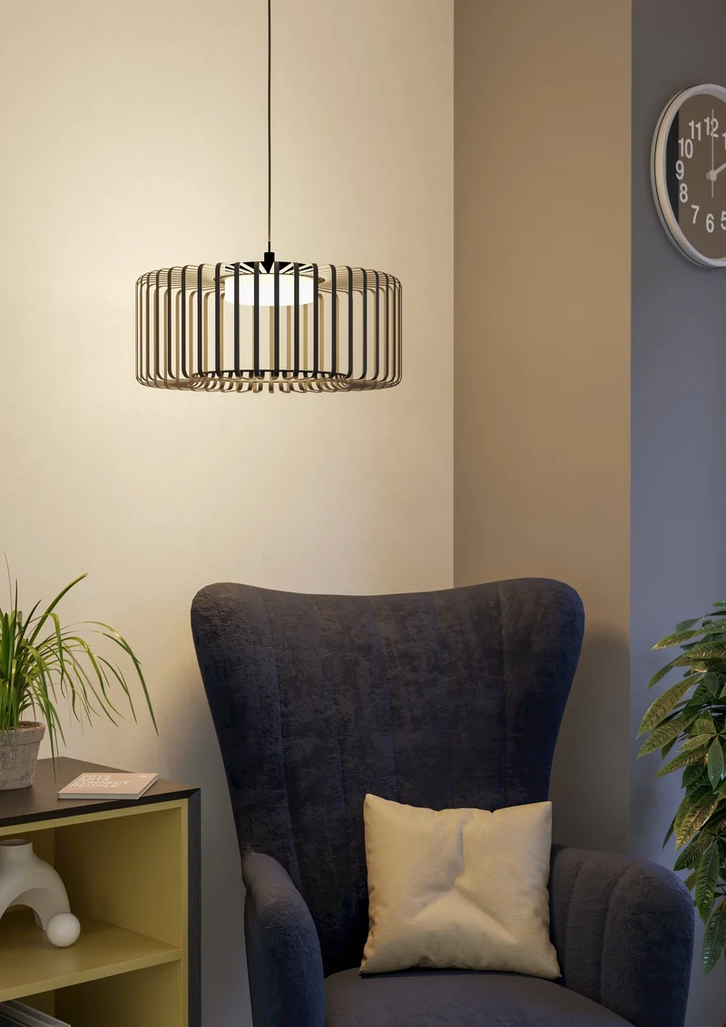 B-Ware EGLO Connect Pendelleuchte Hängeleuchte LED Smart Home Ginestrone Z Schwarz RGB
