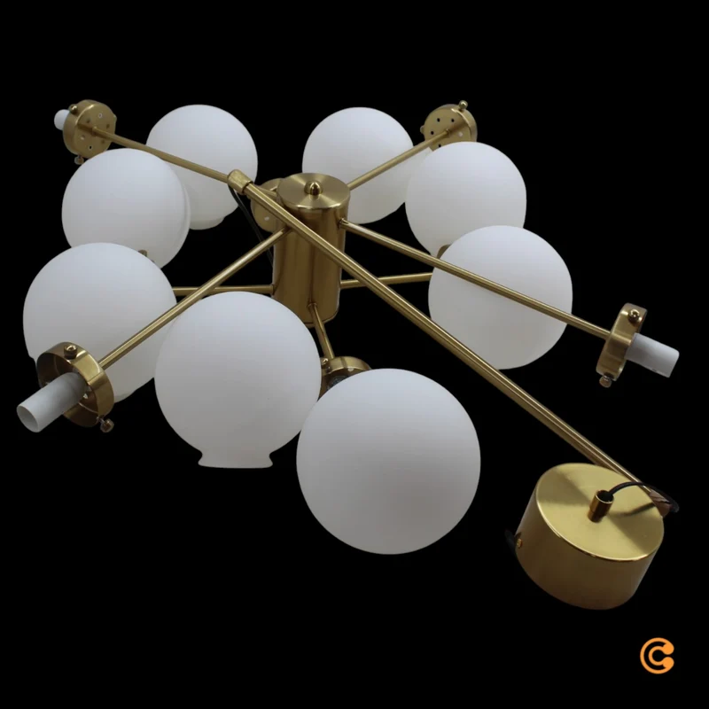 B-Ware KARE Hängeleuchte Pendelleuchte Heavenly Messing Weiß Esszimmer Wohnzimmer Lampe