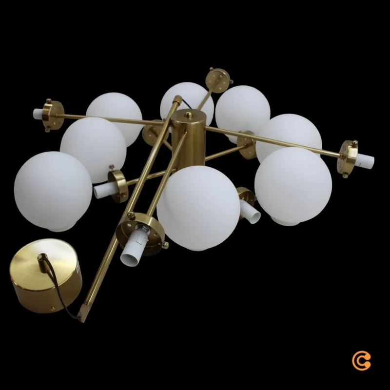 B-Ware KARE Hängeleuchte Pendelleuchte Heavenly Messing Weiß Esszimmer Wohnzimmer Lampe