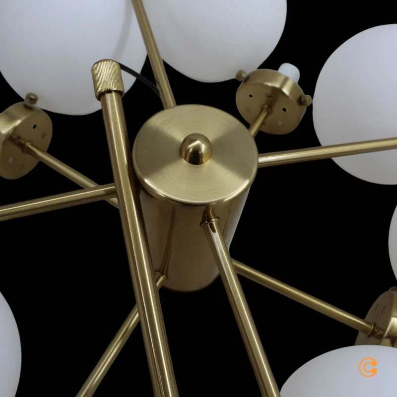 B-Ware KARE Hängeleuchte Pendelleuchte Heavenly Messing Weiß Esszimmer Wohnzimmer Lampe