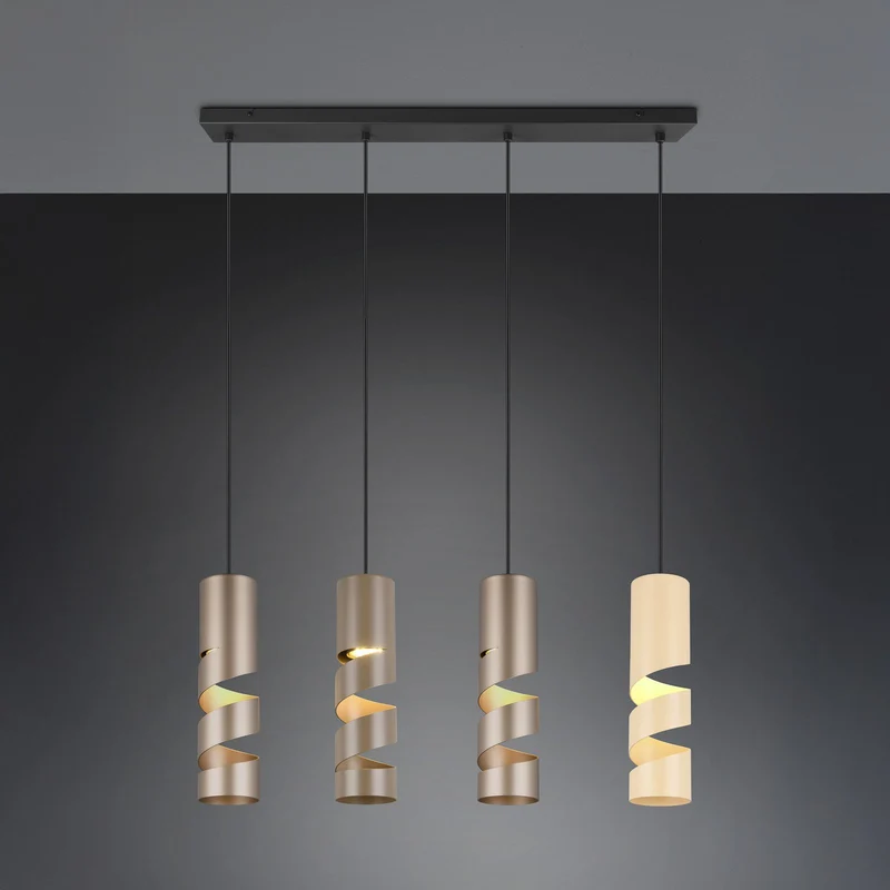 B-Ware Trio Lighting Hängeleuchte Pendelleuchte Stream Multicolor Metall L80cm 4-flg710