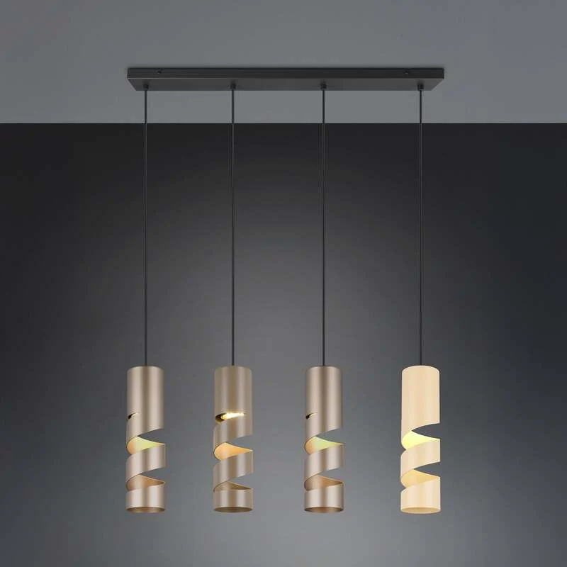 B-Ware Trio Lighting Hängeleuchte Pendelleuchte Stream Multicolor Metall L80cm 4-flg710