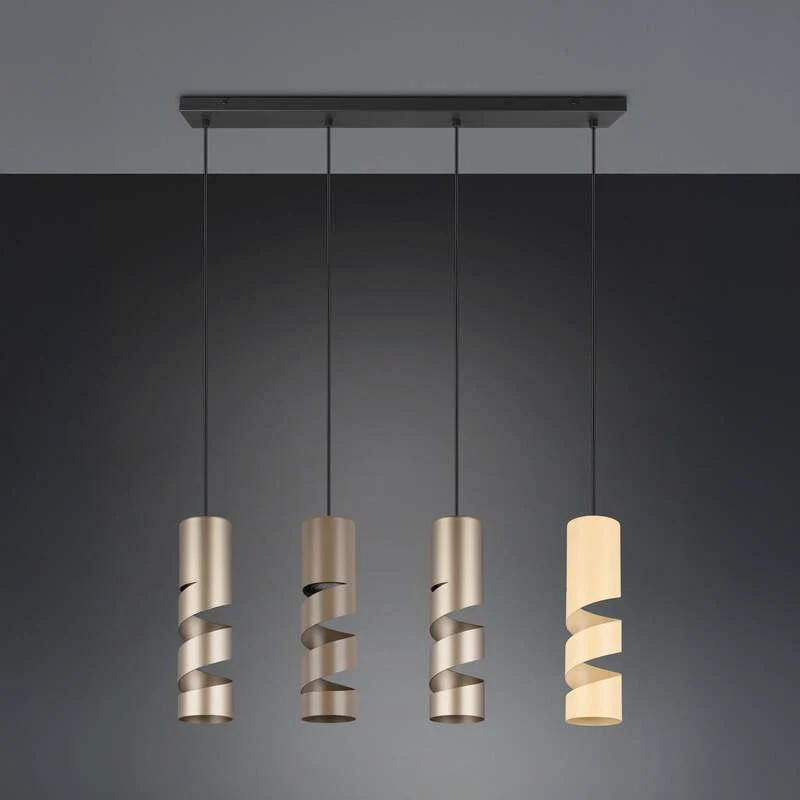 B-Ware Trio Lighting Hängeleuchte Pendelleuchte Stream Multicolor Metall L80cm 4-flg710