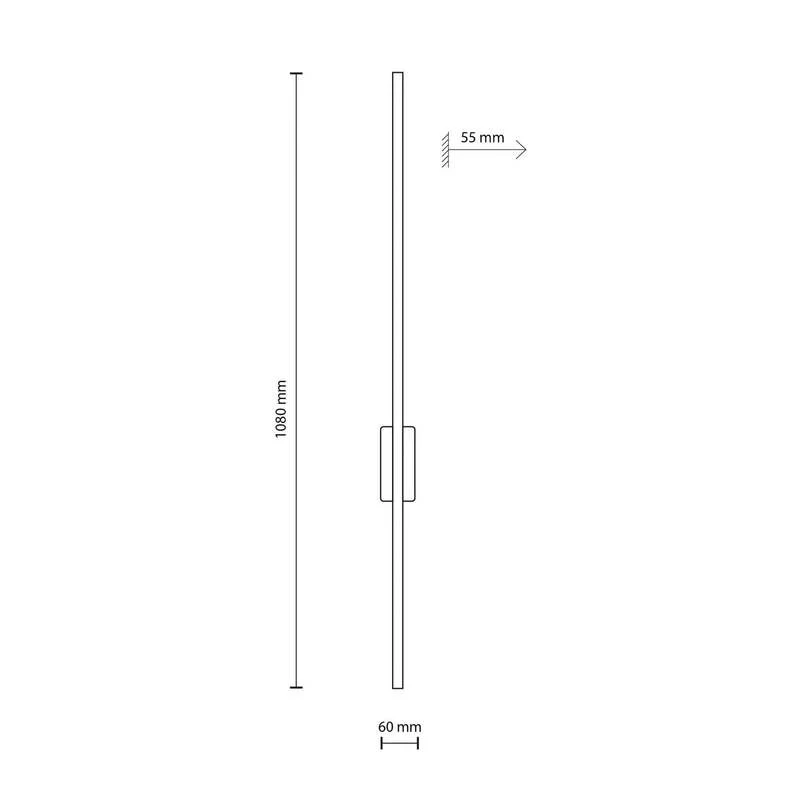 B-Ware Flash Wandleuchte Wandlampe LED Metall schwarz indirekte Beleuchtung rechtec589