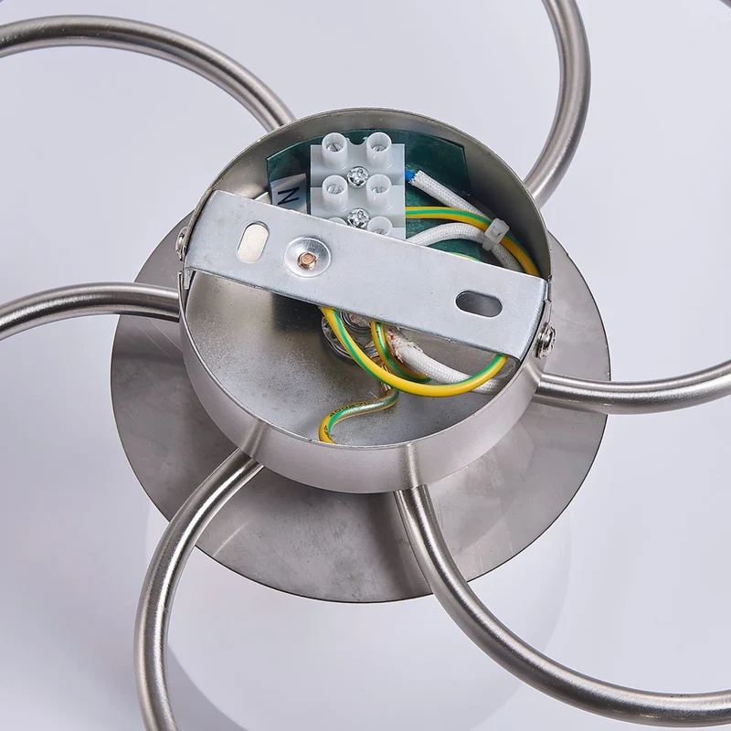B-Ware Lindby Deckenlampe Deckenleuchte Ciala 7-flg LED Glas Metall nickel E14 weiß129