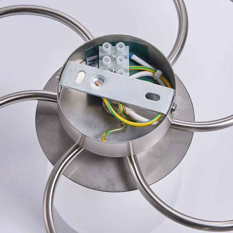 B-Ware Lindby Deckenlampe Deckenleuchte Ciala 7-flg LED Glas Metall nickel E14 weiß129