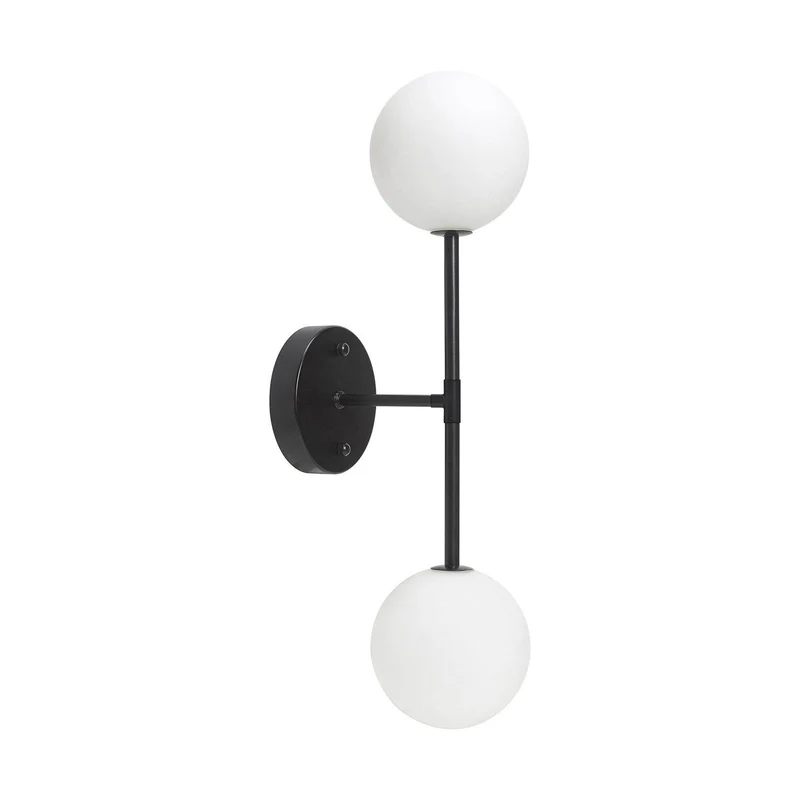B-Ware PR Home Wandleuchte Wandlampe Sigma D schwarz opal Glas Leuchtmittel inklus399