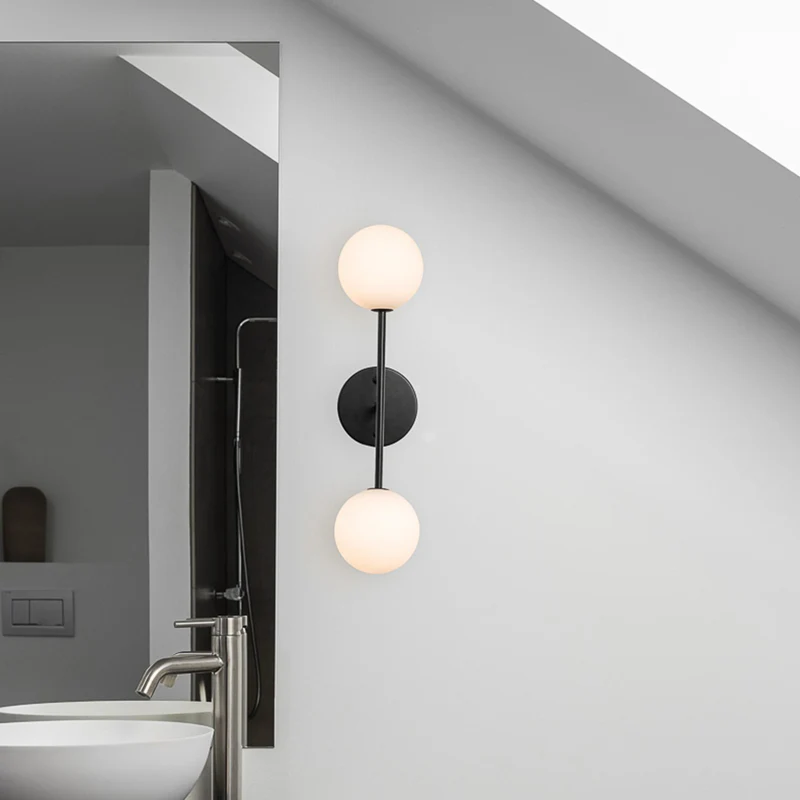 B-Ware PR Home Wandleuchte Wandlampe Sigma D schwarz opal Glas Leuchtmittel inklus399