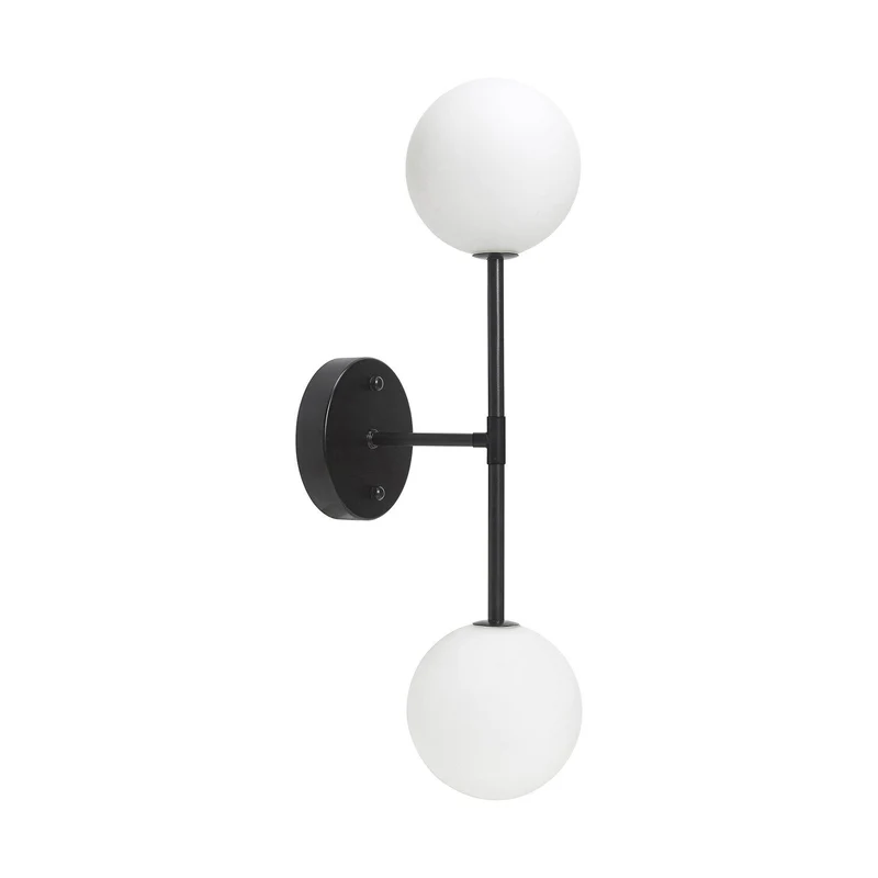 B-Ware PR Home Wandleuchte Wandlampe Sigma D schwarz opal Glas Leuchtmittel inklus399
