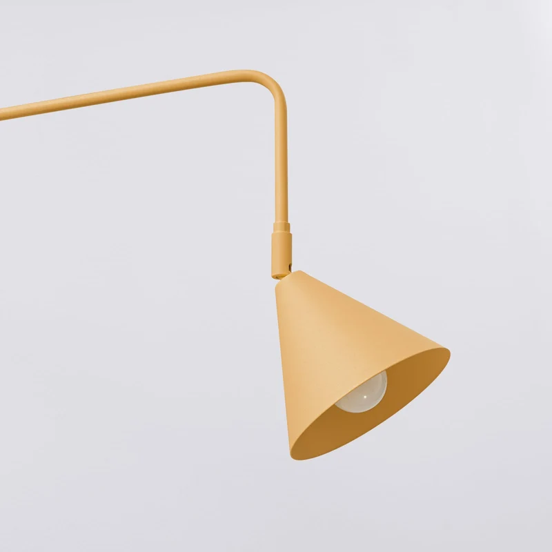 B-Ware Wandleuchte Wandlampe Lys goldfarben Stahl E14 LED Stecker Schalter Kabel Lampe