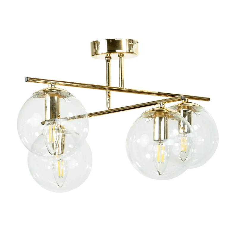 B-Ware Domiluce Deckenleuchte Lampe Zoe Glas gold Wohnraumleuchte Zimmerleuchte