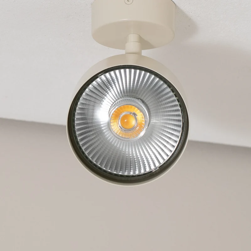 B-Ware Chloe Deckenspot Strahler Lampe beige Stahl Deckenlampe Leuchte verstellbar