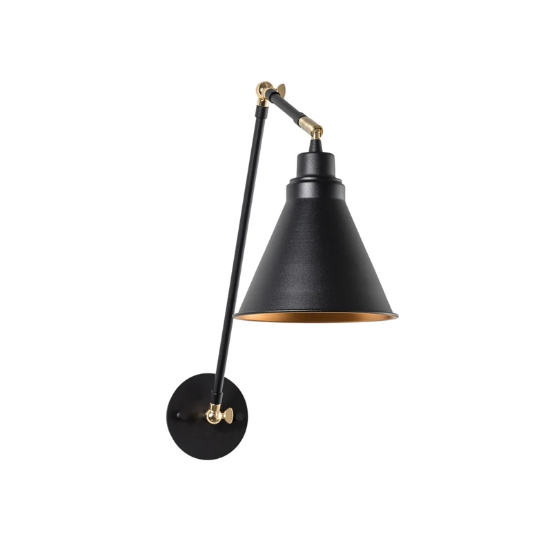 B-Ware Opviq Wandleuchte Wandlampe Berceste Metall schwarz Lampe Leuchte Beleuchtung341