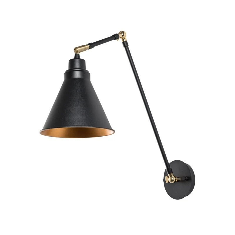 B-Ware Opviq Wandleuchte Wandlampe Berceste Metall schwarz Lampe Leuchte Beleuchtung341