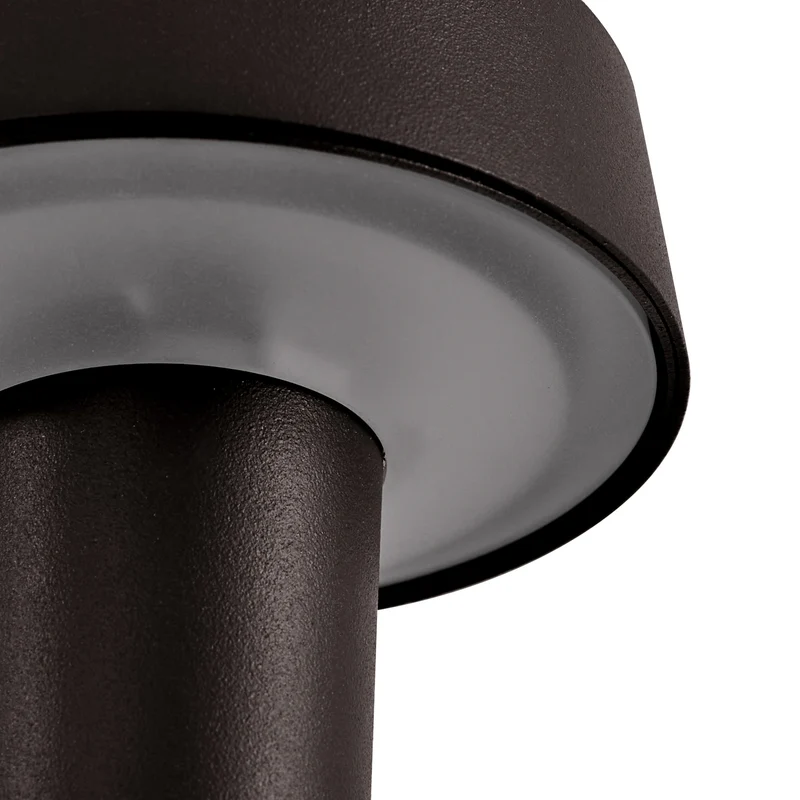 B-Ware Kerzenständer Leuchte Vase Lucande Akku LED Lea Dunkelbraun 28 cm