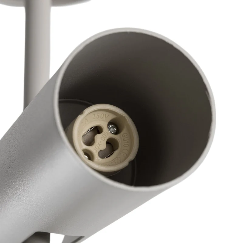 B-Ware Deckenspot Leda Deckenleuchte Spot taupe Stahl 2-flammig 55 cm GU10 LED Lampe