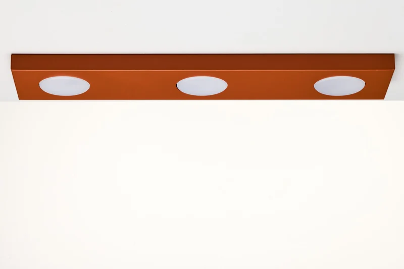 B-Ware Sigma Deckenleuchte Deckenlampe HERO Ziegelstein Rot GX53 LED 3-flammig 55 cm