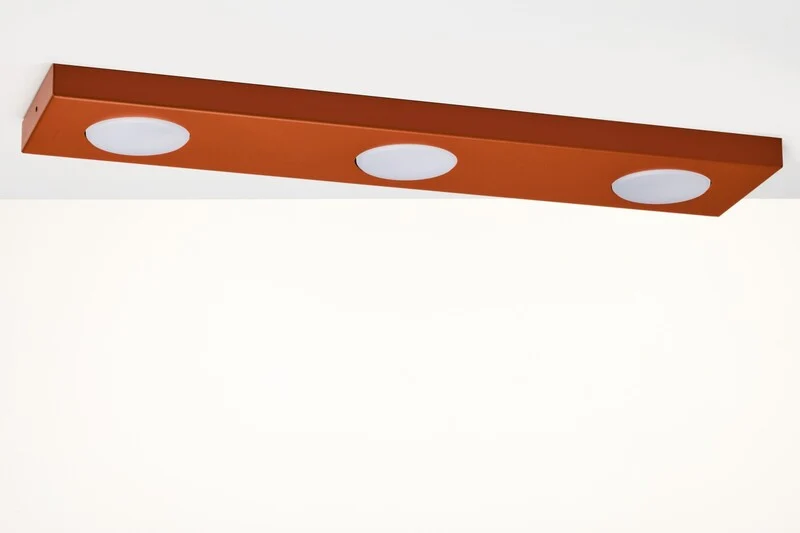 B-Ware Sigma Deckenleuchte Deckenlampe HERO Ziegelstein Rot GX53 LED 3-flammig 55 cm