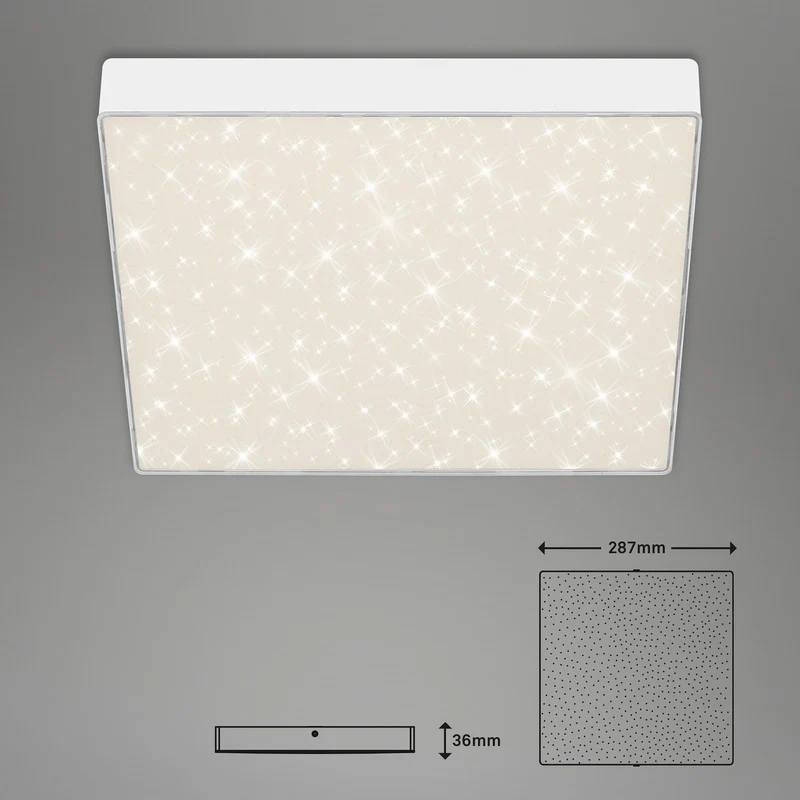 B-Ware Briloner Deckenleuchte Deckenlampe LED Leuchte Flame Star weiß 28,7 cm 4000 K