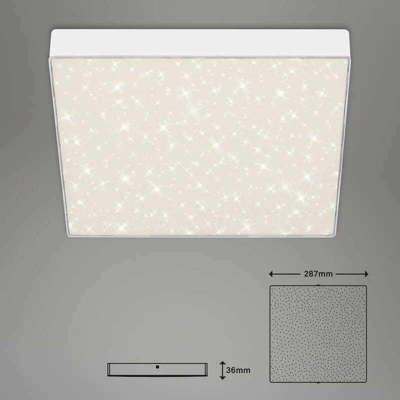 B-Ware Briloner Deckenleuchte Deckenlampe LED Leuchte Flame Star weiß 28,7 cm 4000 K
