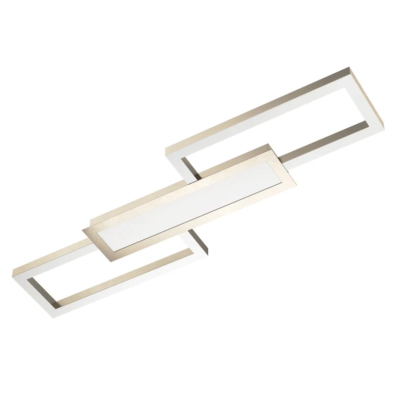 B-Ware Eglo Deckenleuchte Lampe LED Monirote Fernbedienung Nickel Aluminium 78 cm