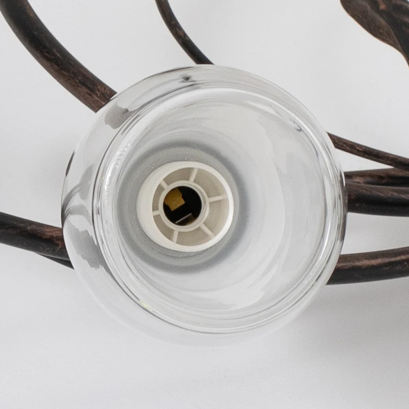 B-Ware Deckenleuchte Lampe Liliana Metall Schwarz Gold Glas Deckenlampe Leuchte LED