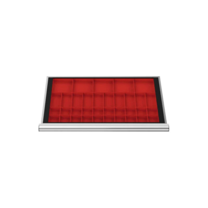 B-Ware STIER Schubladeneinteilung Einsatz Kleinteilekasten Rot Kunststoff 800x450 mm