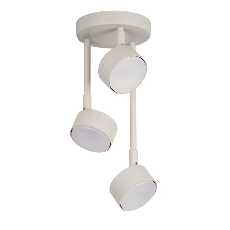 B-Ware Sigma Deckenlampe NEMO LED GX53 grau-beige RAL 7044 Stahl 3-flammig Leuchte