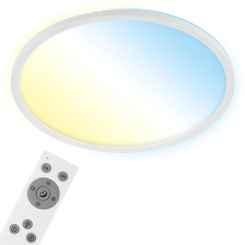 B-Ware Briloner LED-Deckenlampe Slim S dimmbar CCT weiß Ø 45 cm Deckenleuchte Lampe