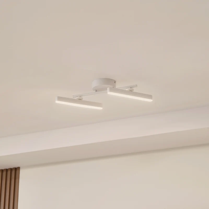 B-Ware Lindby Strahler Lichtleiste LED Spot weiß dimmbar Eldrin 2-flammig 3000K De893