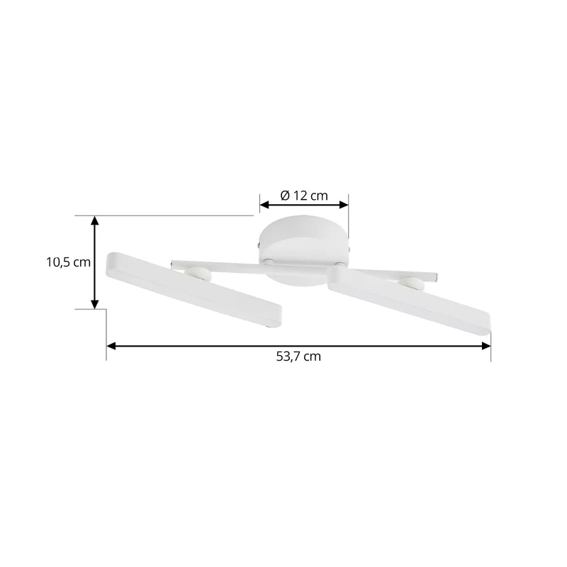 B-Ware Lindby Strahler Lichtleiste LED Spot weiß dimmbar Eldrin 2-flammig 3000K De893