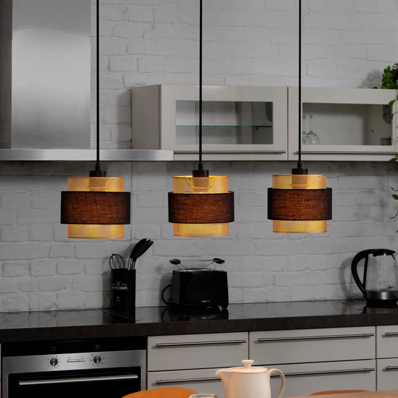 B-Ware Osram Hängeleuchte Pendelleuchte Decor Hornet Schwarz Gold Wohnzimmer Lampe