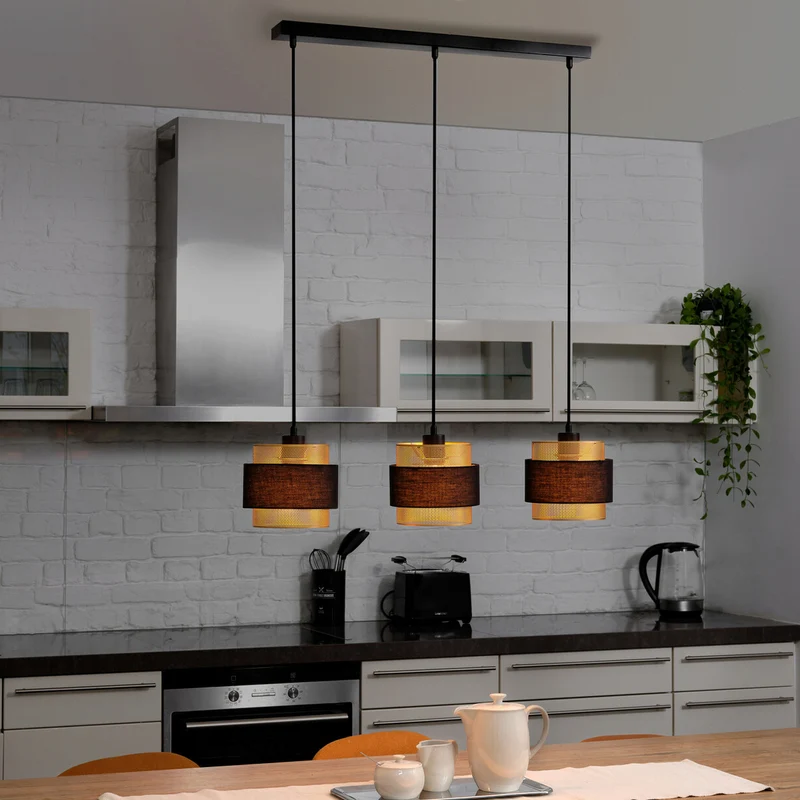 B-Ware Osram Hängeleuchte Pendelleuchte Decor Hornet Schwarz Gold Wohnzimmer Lampe