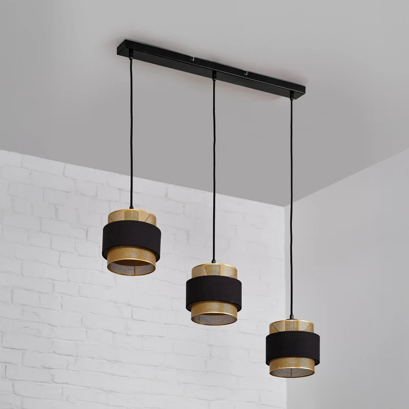 B-Ware Osram Hängeleuchte Pendelleuchte Decor Hornet Schwarz Gold Wohnzimmer Lampe